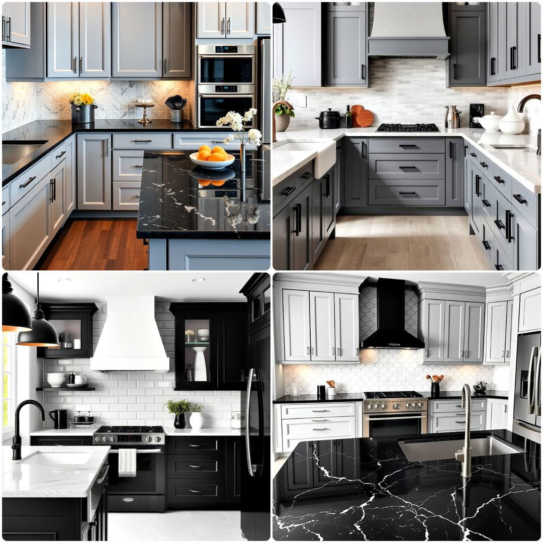 gray and black kitchen ideas