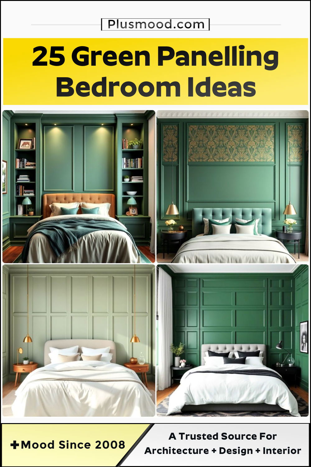 green panelling bedroom ideas