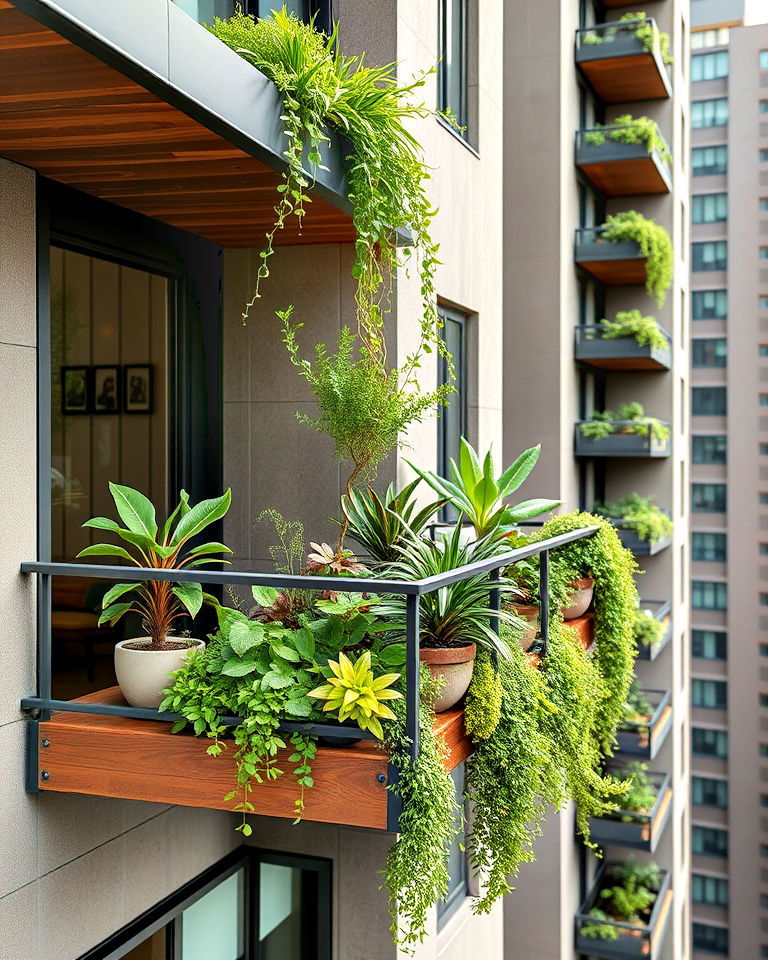 greenery into a cantilever balcony - 15 Cantilever Balcony Ideas