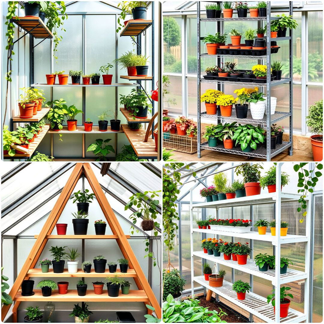 greenhouse shelving ideas