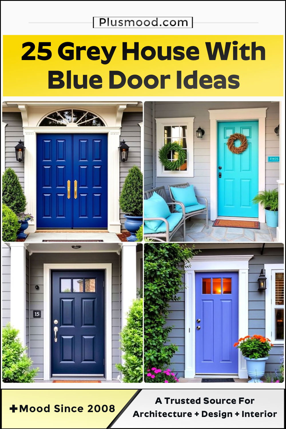 grey house with blue door ideas to copy