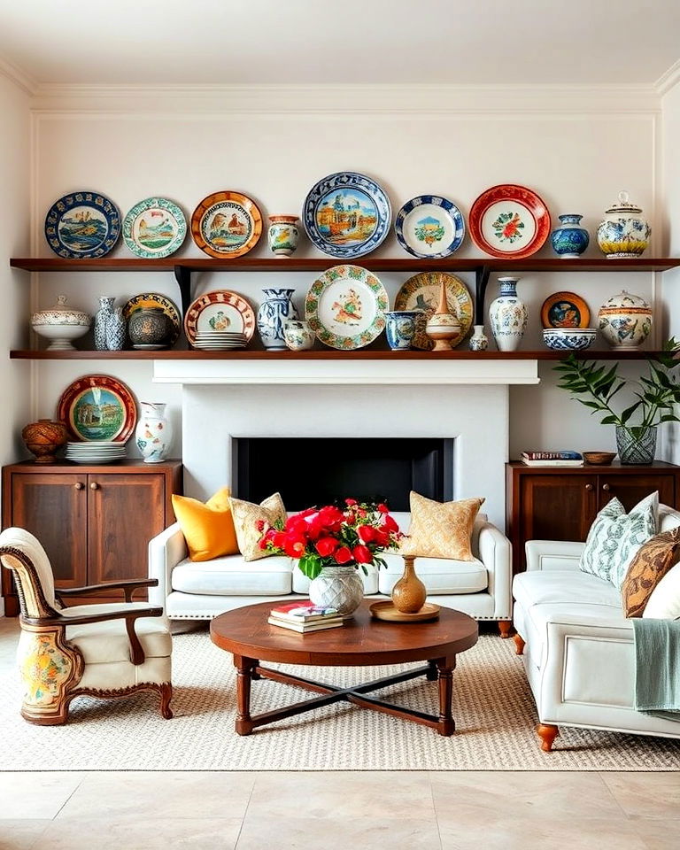 hand painted ceramics italian interior design - 25 Italian Interior Design Ideas