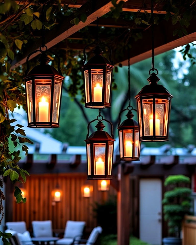 hanging lanterns for backyard - 20 Italian Backyard Ideas