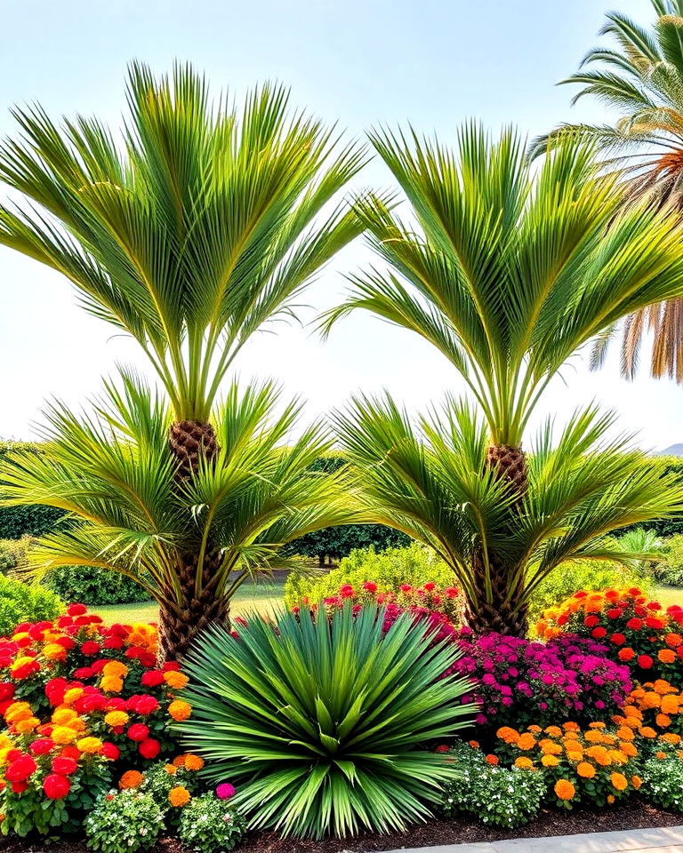 height to flower beds with sago palms - 15 Landscaping With Sago Palms