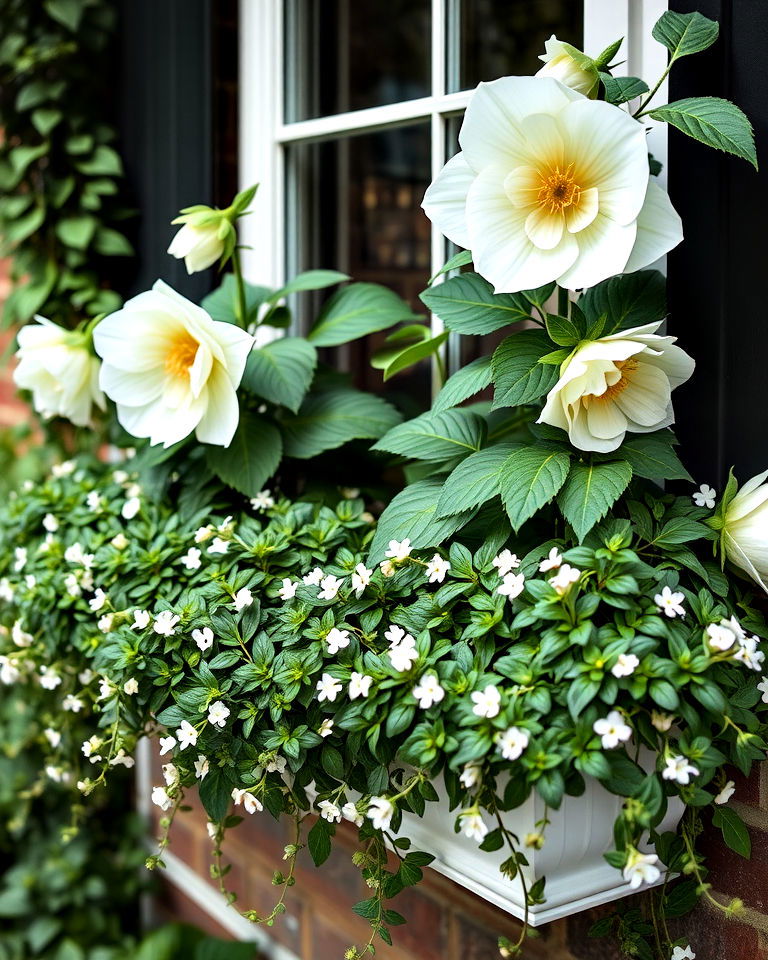 hellebores and creeping thyme for window box hellebores and creeping thyme for window box - 25 Combinations of Window Box Flowers for Shade