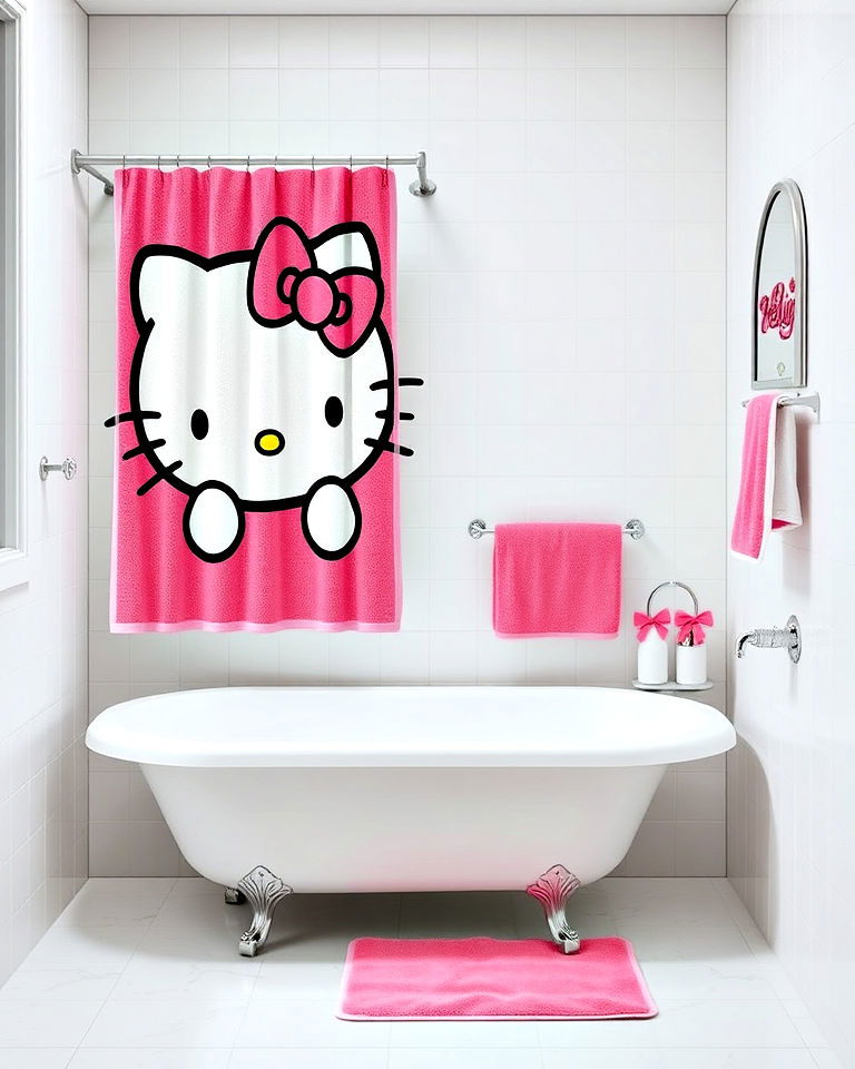 hello kitty bath towels for bathroom - 15 Hello Kitty Bathroom Ideas