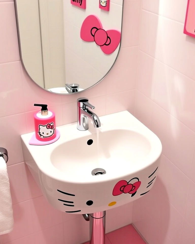 hello kitty inspired bathroom - 15 Hello Kitty Bathroom Ideas