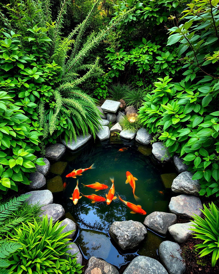 hidden small koi pond - 15 Small Koi Pond Ideas