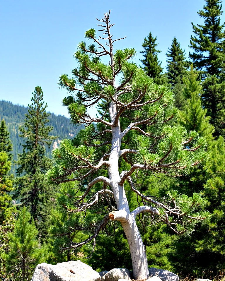 high in mountainous regions whitebark pine - 15 Trees With White Bark
