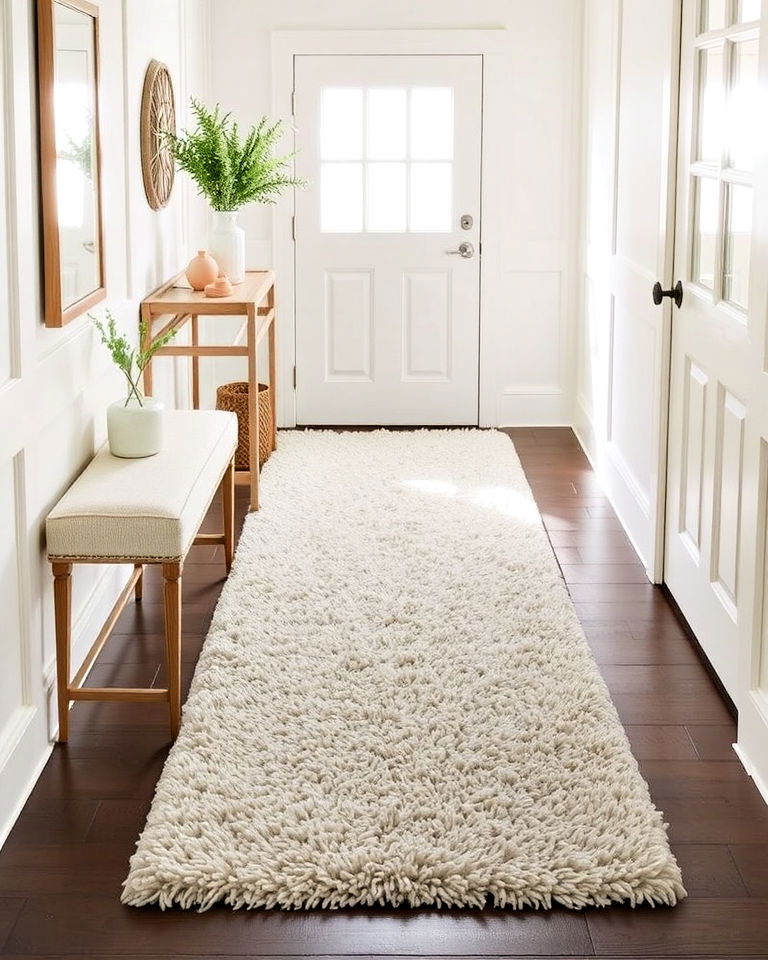 high pile runners are an excellent choice - 15 Entryway Runner Ideas