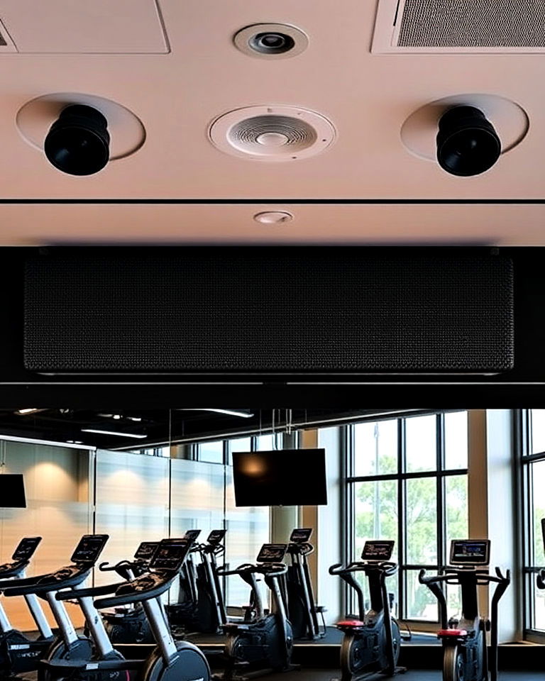 high quality integrated sound system - 25 Gym Interior Design Ideas