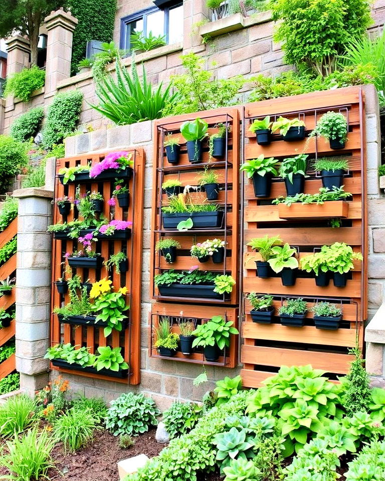 hillside vertical gardening walls - 15 Hillside Terraced Garden Ideas