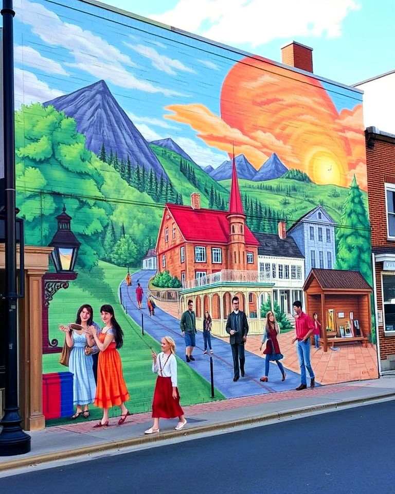 historical heritage highlights mural - 15 Small Town Murals