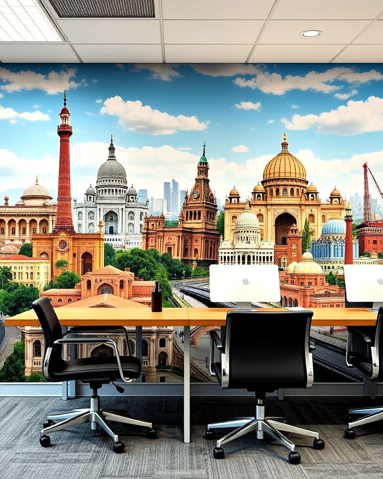 historical landmarks murals for office - 30 Office Wall Murals
