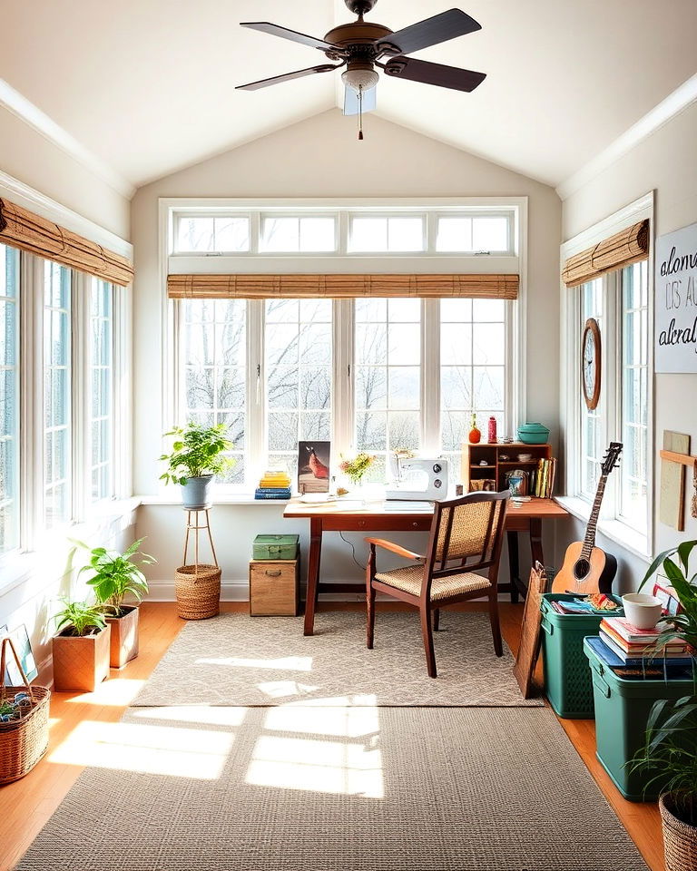 hobby crafting corner second floor sunroom - 15 Second Floor Sunroom Ideas
