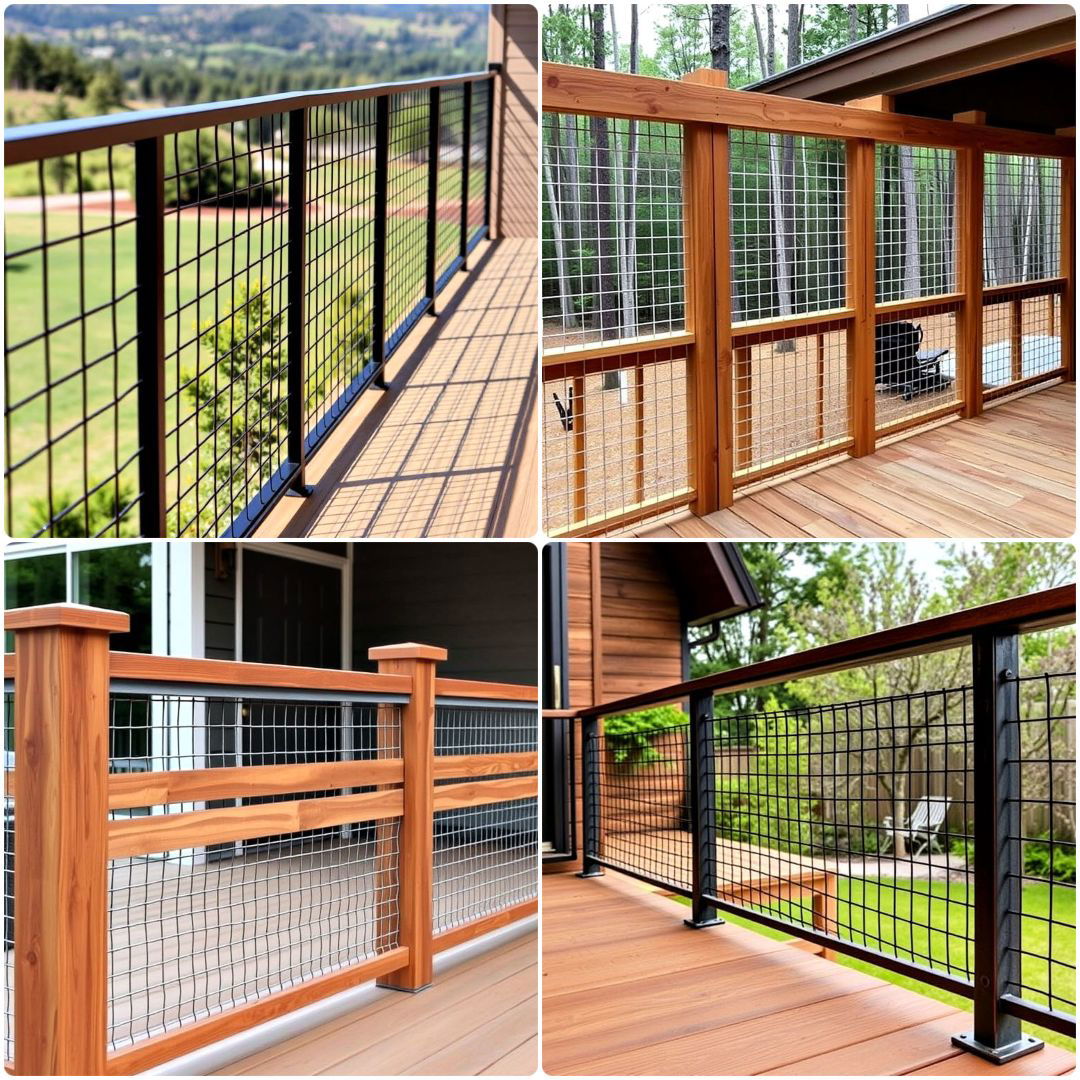 hog wire deck railing ideas