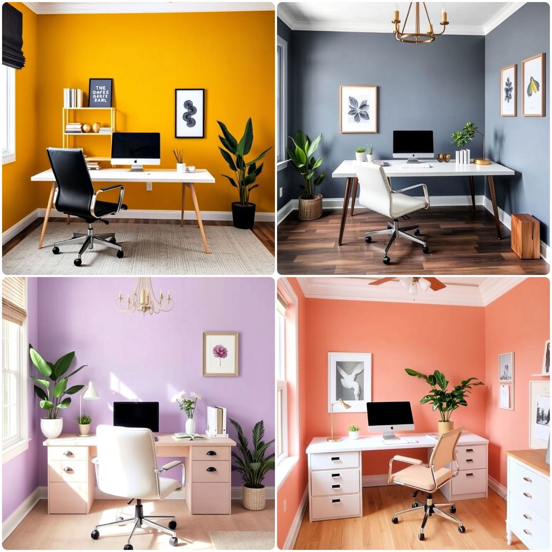 25 Home Office Paint Colors to Boost Productivity and Style