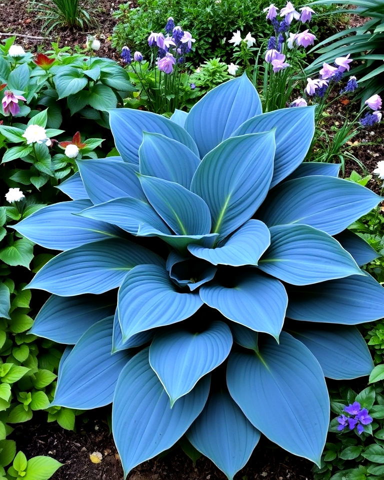 hostas as a centerpiece in shade gardens - 20 Hosta Garden Design Ideas