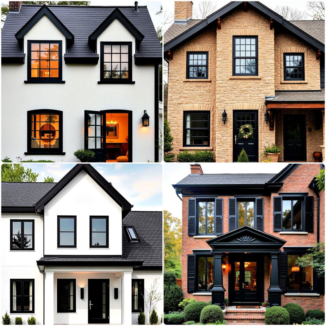 houses with black windows