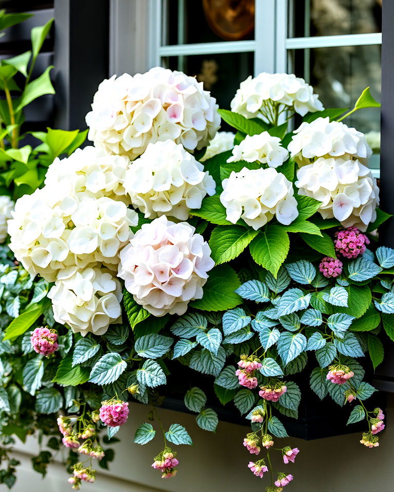 hydrangeas and lamium for window boxes hydrangeas and lamium for window boxes - 25 Combinations of Window Box Flowers for Shade