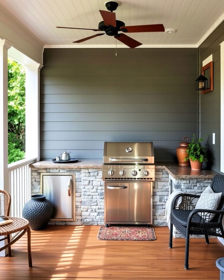 include a built in grill station for outdoor cooking - 40 Veranda Ideas