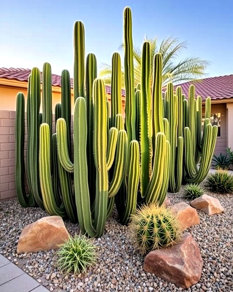 incorporate a cactus wall feature - 25 Arizona Front Yard Landscaping Ideas