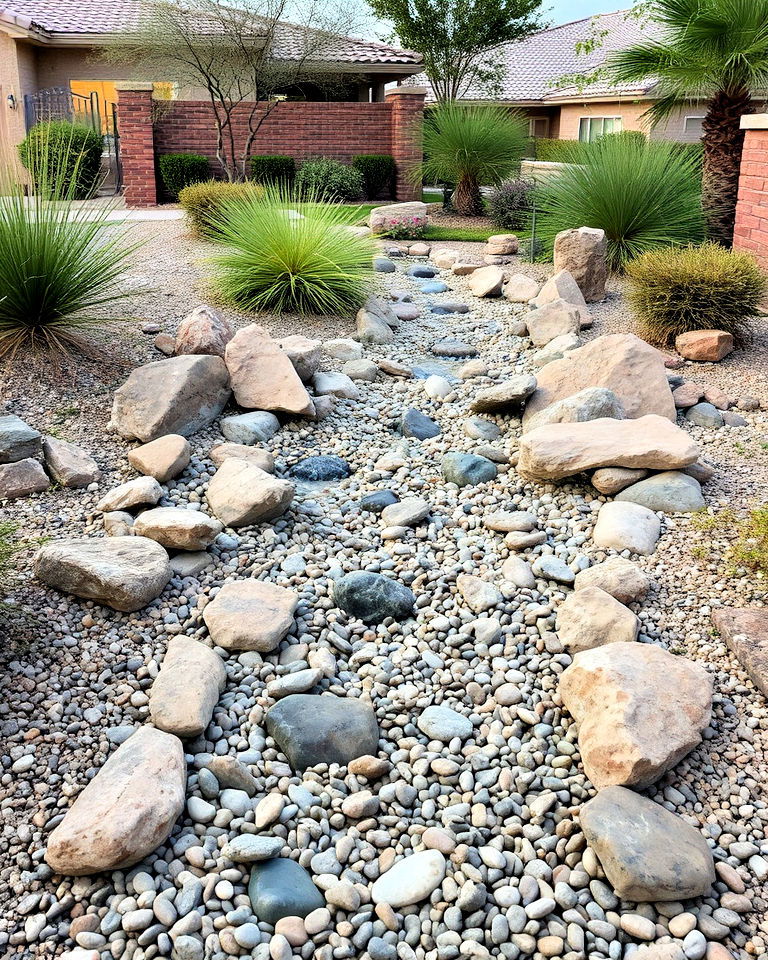 incorporate a dry riverbed feature - 25 Arizona Front Yard Landscaping Ideas