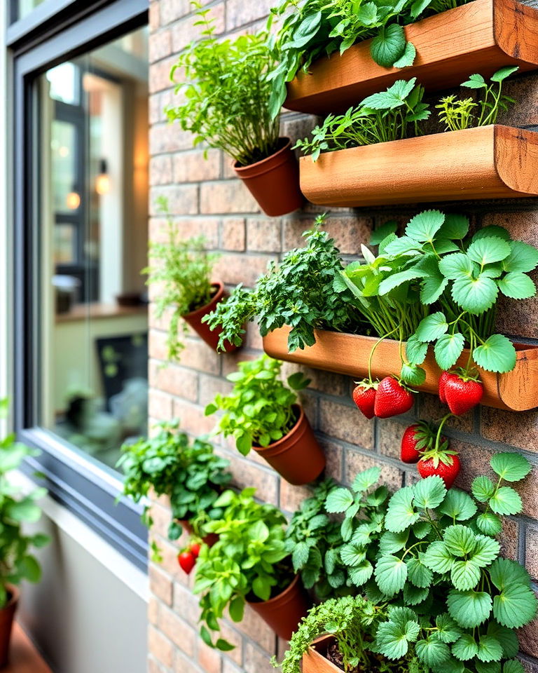 incorporate edible walls - 20 Urban Garden Ideas