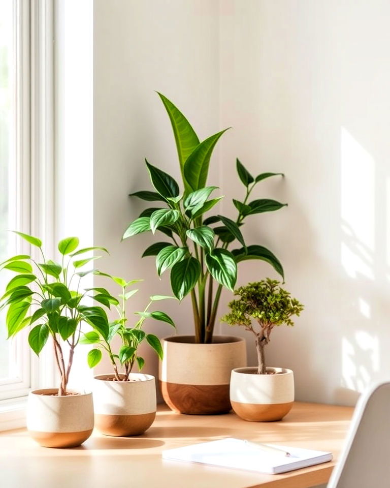 incorporate indoor plants for zen energy incorporate indoor plants for zen energy - 25 Japandi Home Office Ideas