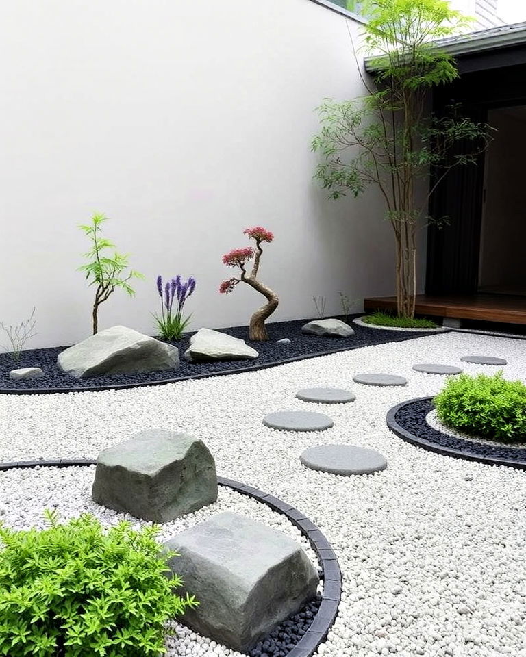 incorporate zen garden elements - 20 Minimalist Landscaping Ideas