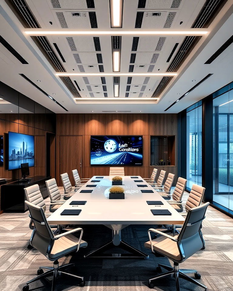 incorporating cutting edge technology into the office design - 25 Ceo Office Design Ideas