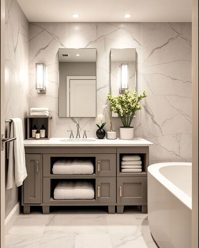 incorporating hidden storage solutions for bathroom - 30 Dream Bathroom Ideas