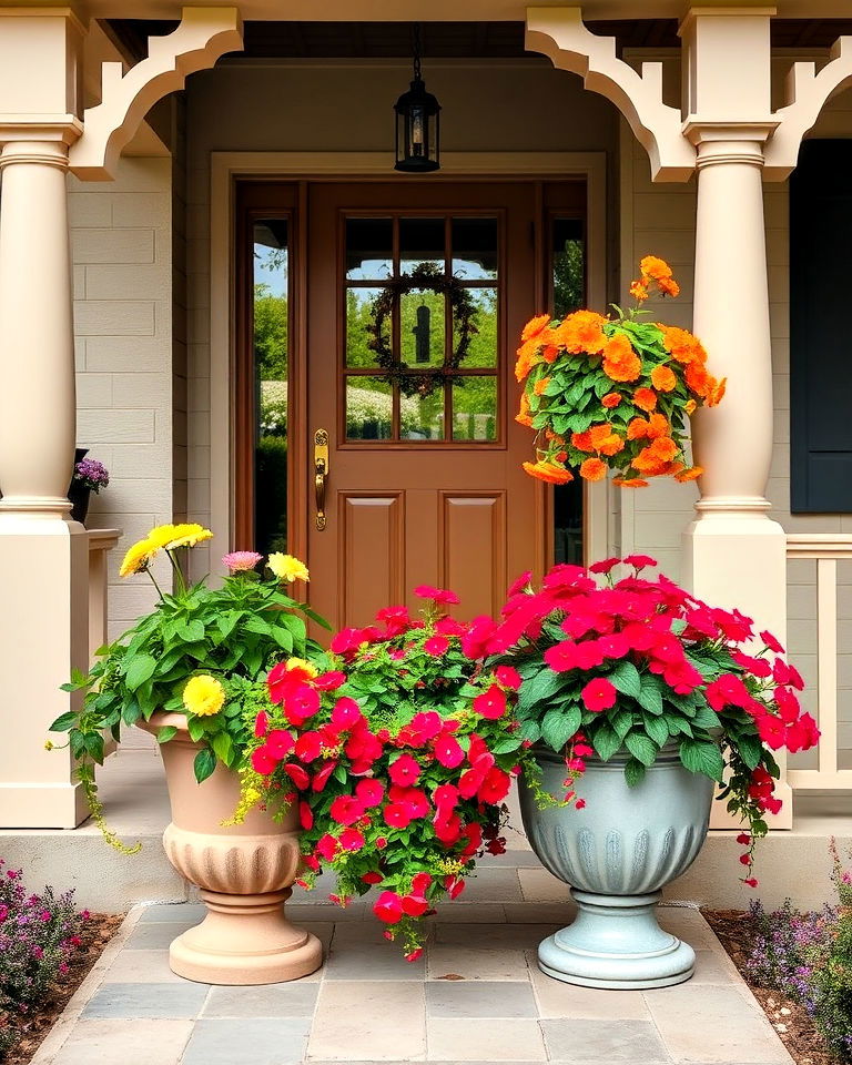 incorporating lantana in decorative container - 15 Front Yard Lantana Landscaping Ideas