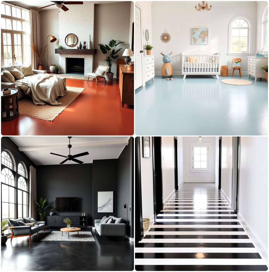 indoor concrete floor paint ideas
