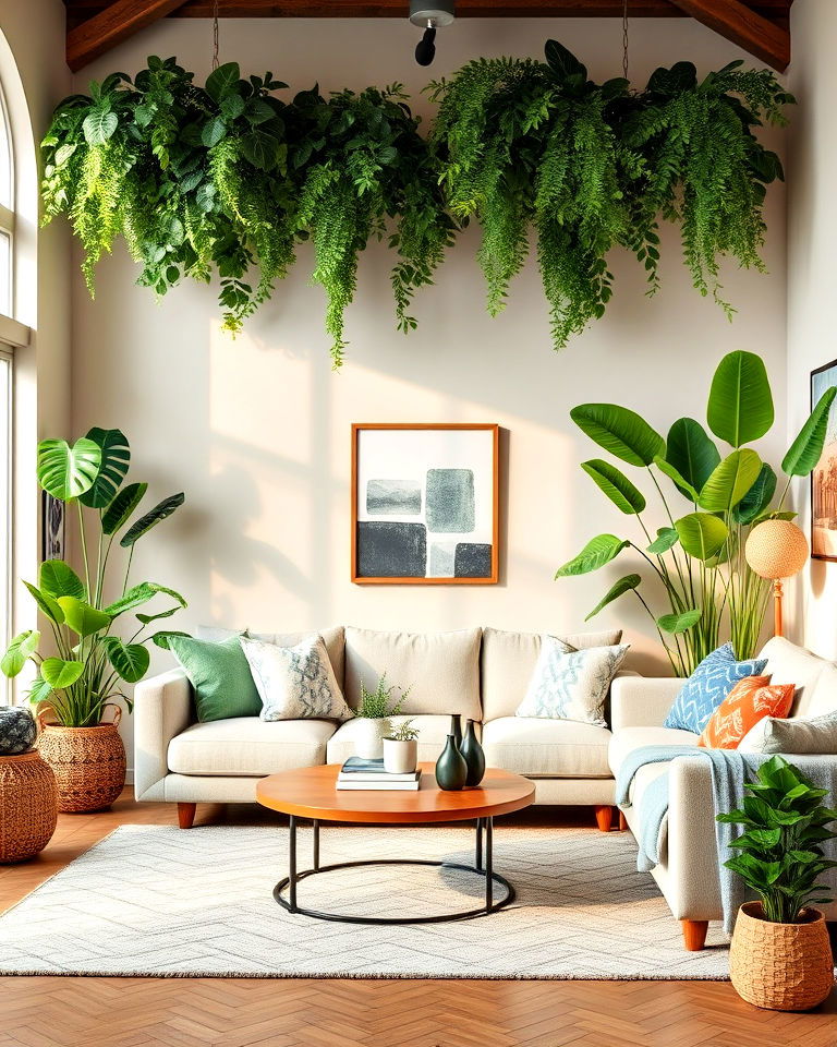 indoor plants friends living room - 15 Friends Living Room Ideas