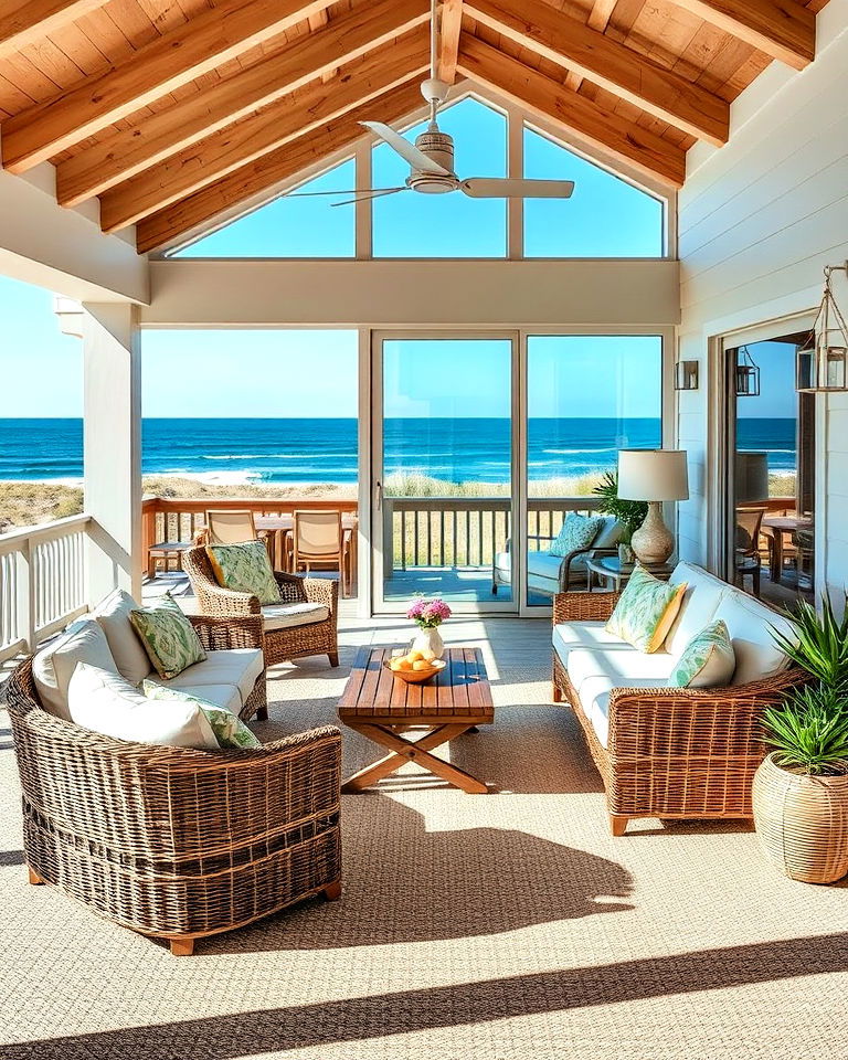 indooroutdoor living spaces beach house interior - 30 Beach House Interior Design Ideas
