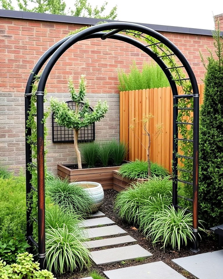 industrial chic garden arch - 25 Garden Arch Ideas