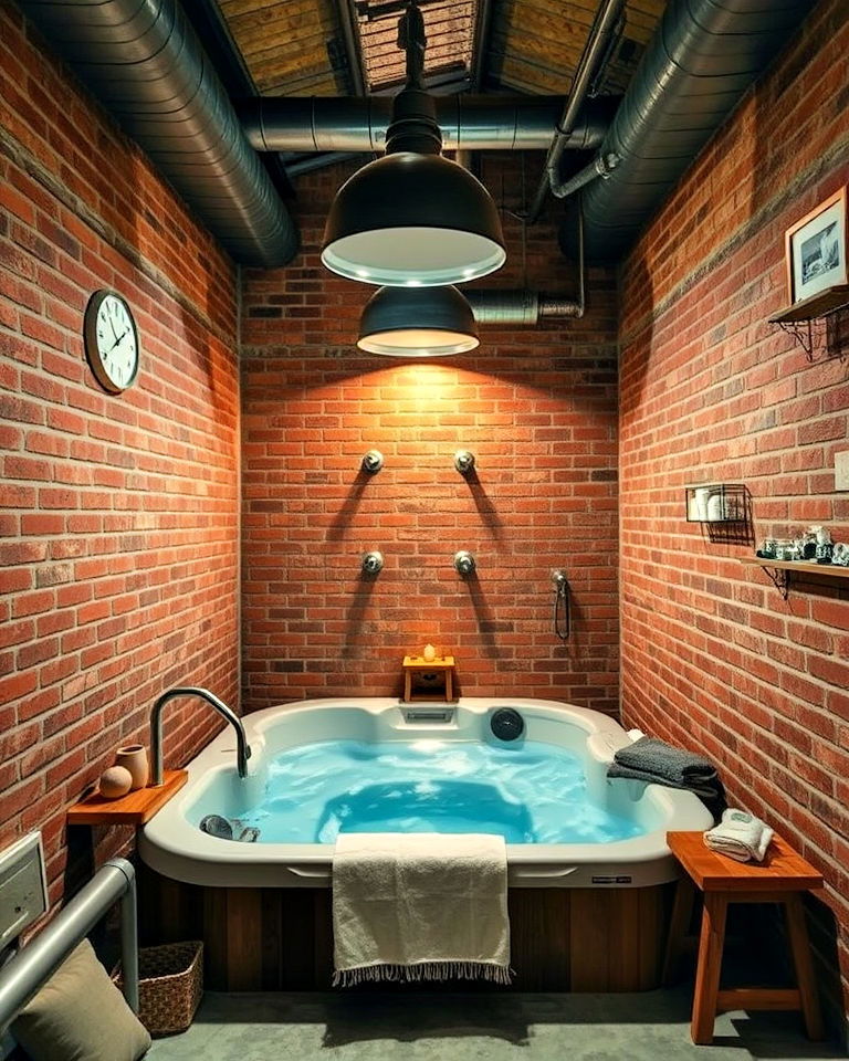 industrial chic hot tub room - 15 Hot Tub Room Ideas