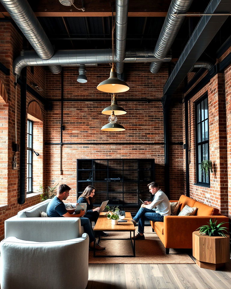 industrial chic office interior - 25 Office Interior Design Ideas