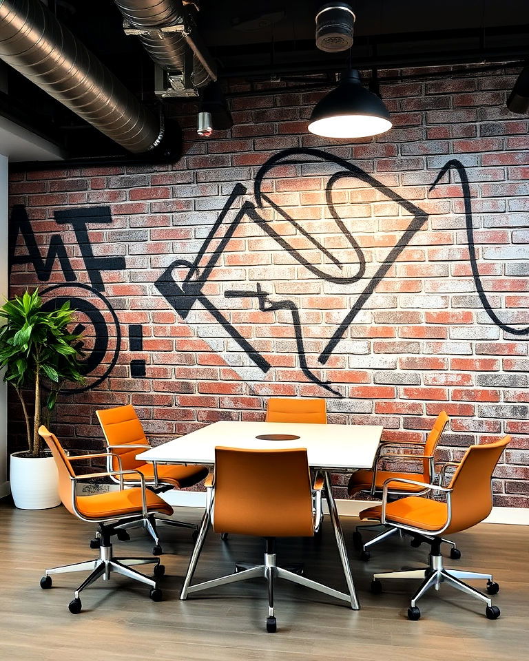 industrial inspired office wall mural - 30 Office Wall Murals