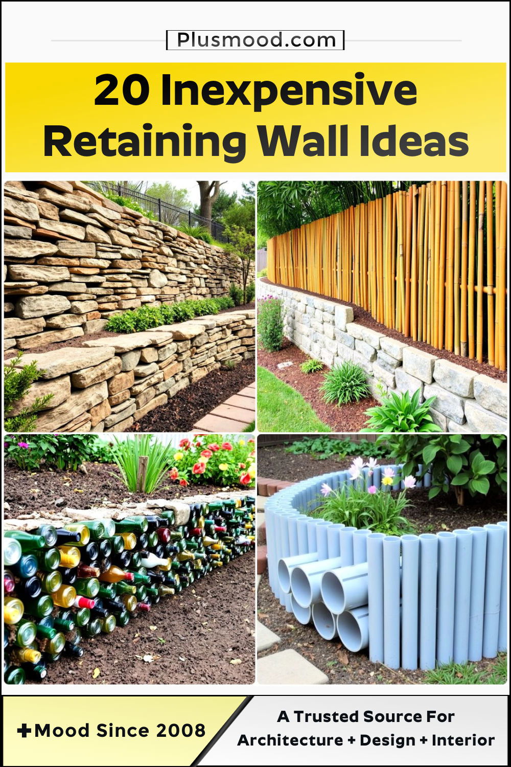 inexpensive retaining wall ideas to copy