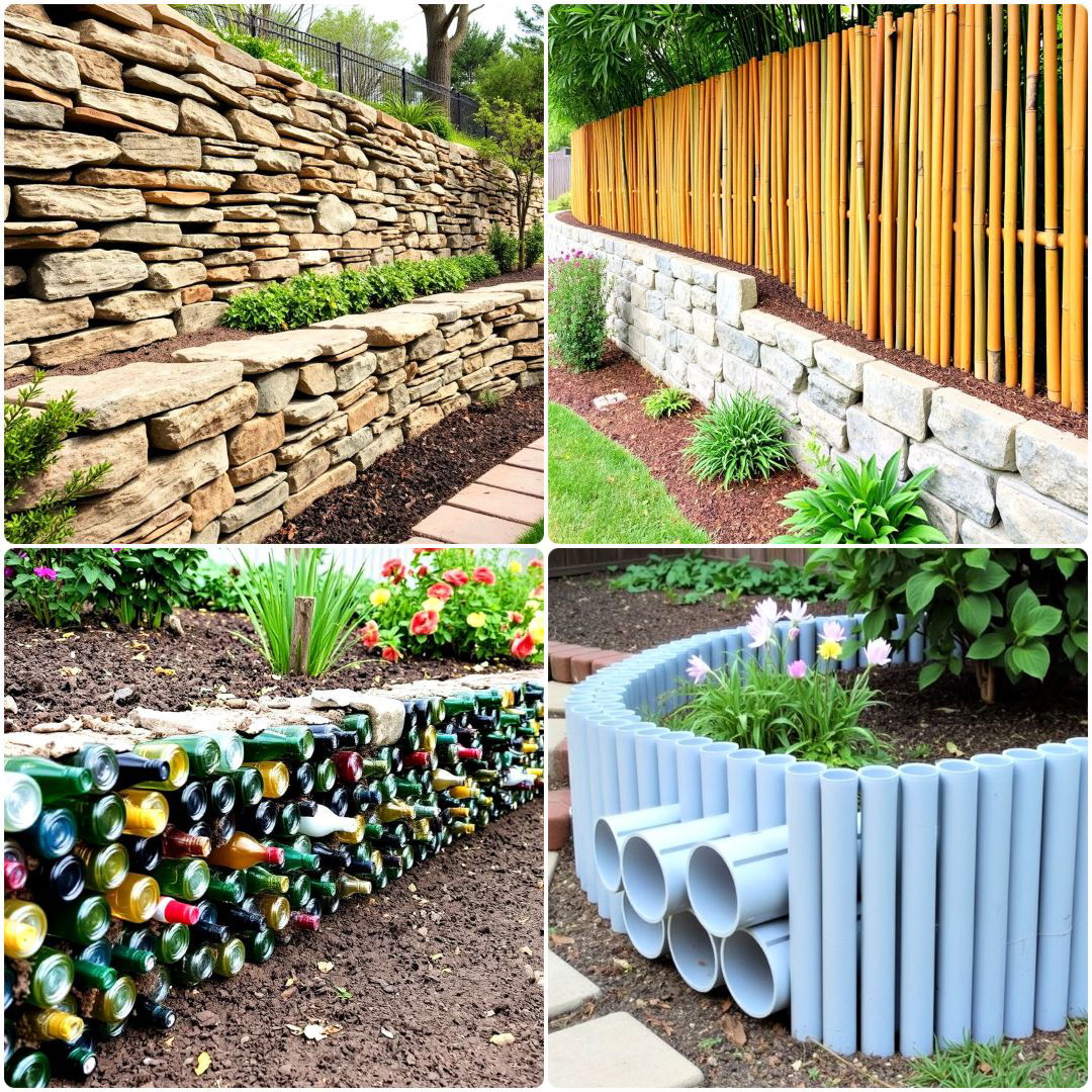 inexpensive retaining wall ideas