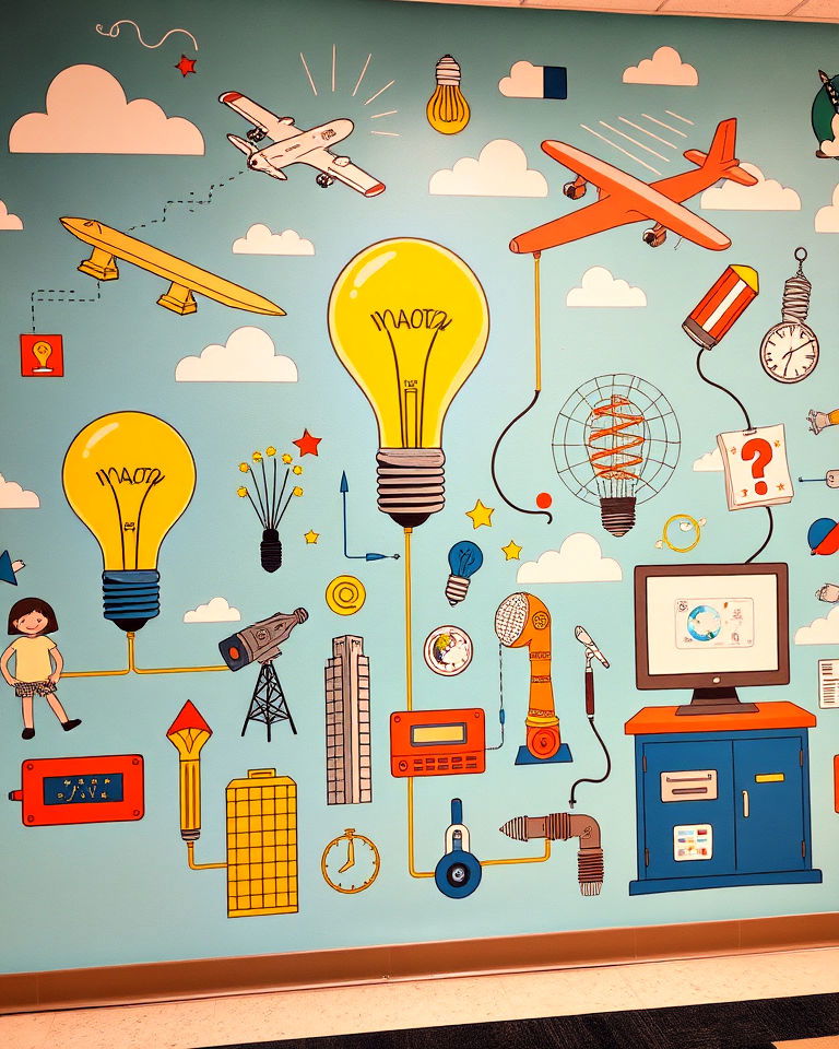 innovation and invention mural - 40 School Mural Ideas