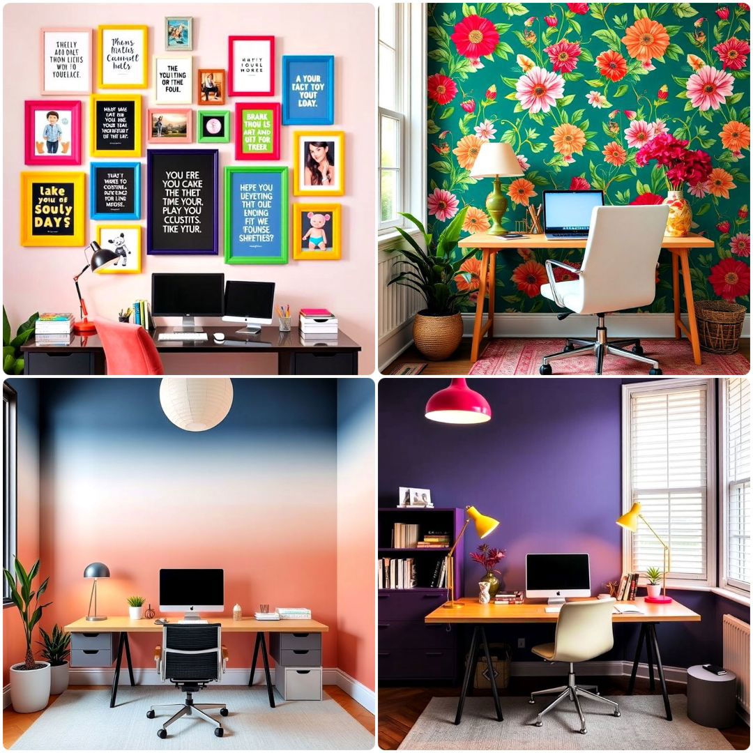 inspiring colorful home office ideas