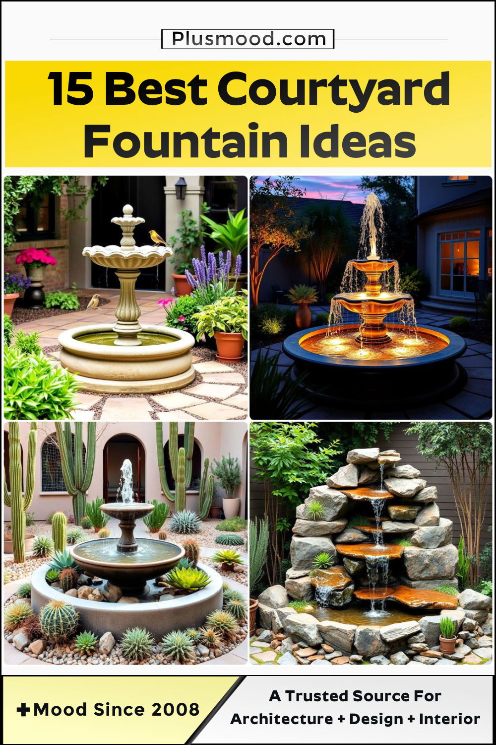 inspiring courtyard fountain ideas