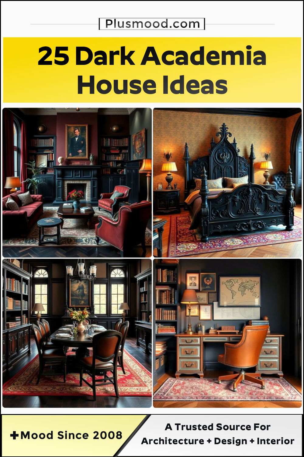 inspiring dark academia house ideas