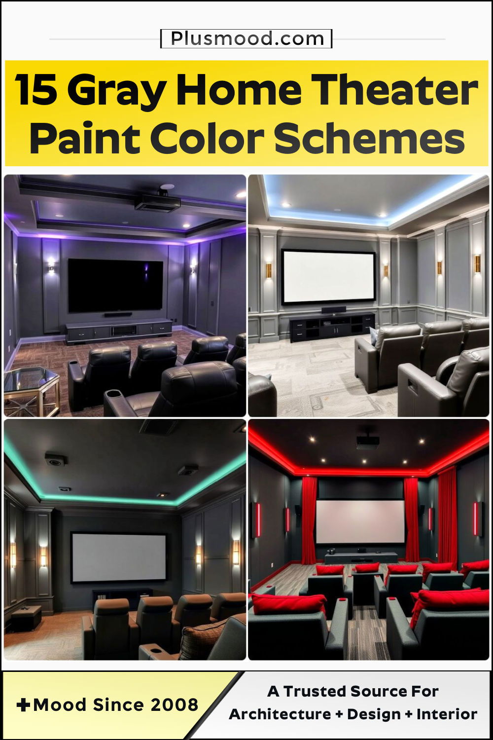 inspiring gray home theater paint color schemes