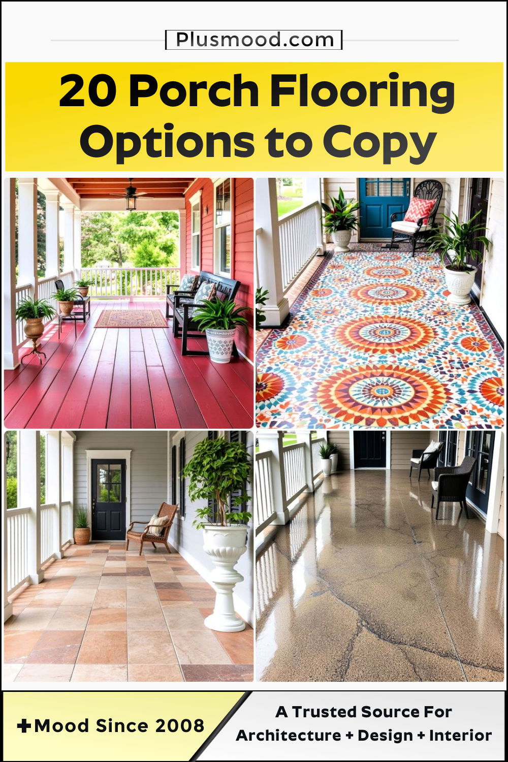 inspiring porch flooring options