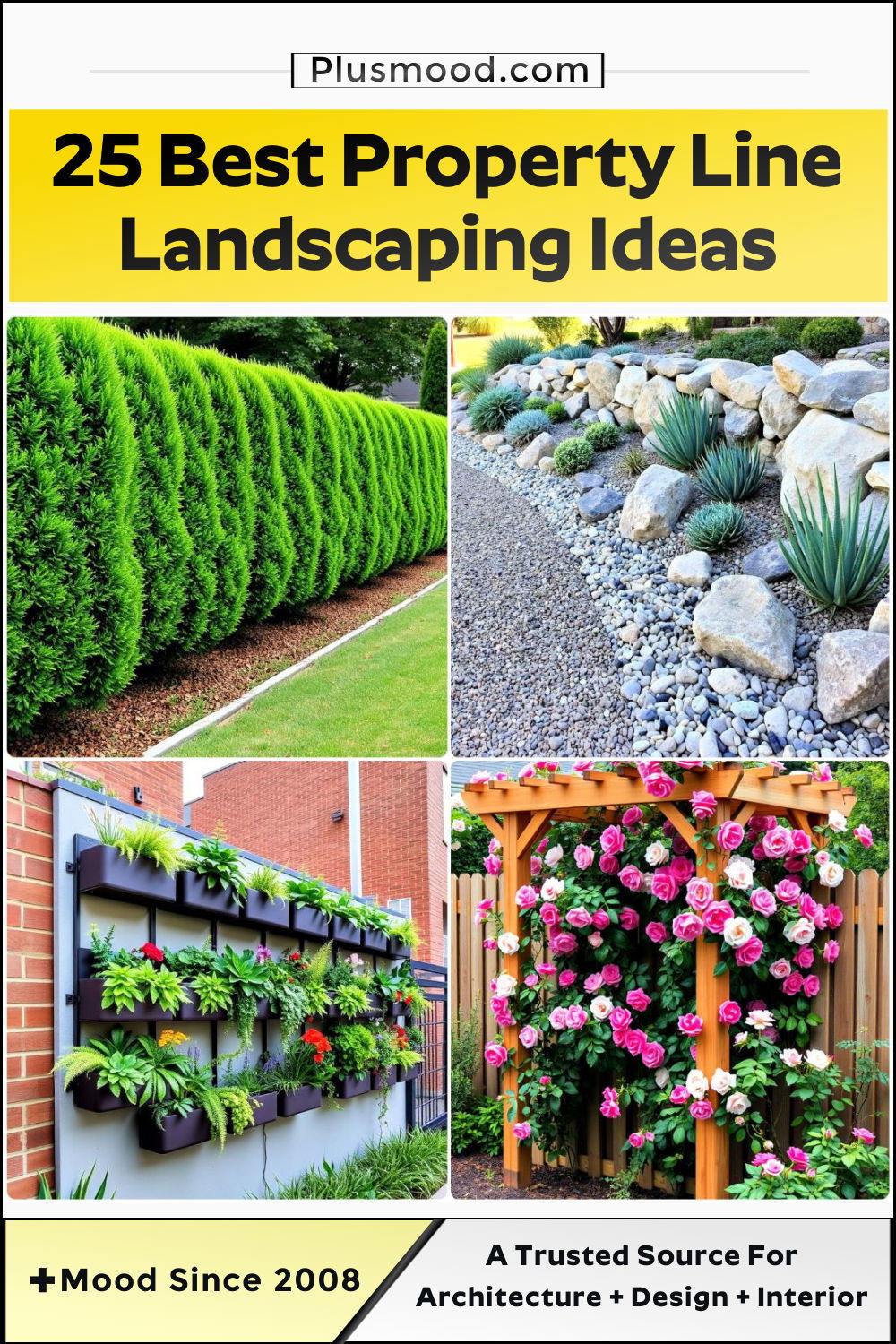 inspiring property line landscaping ideas