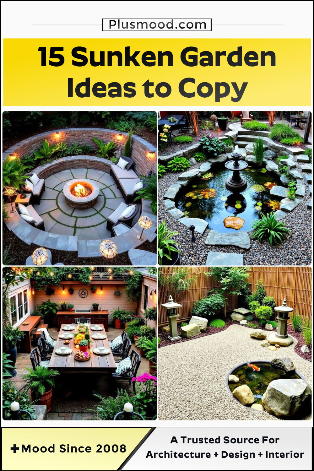 inspiring sunken garden ideas